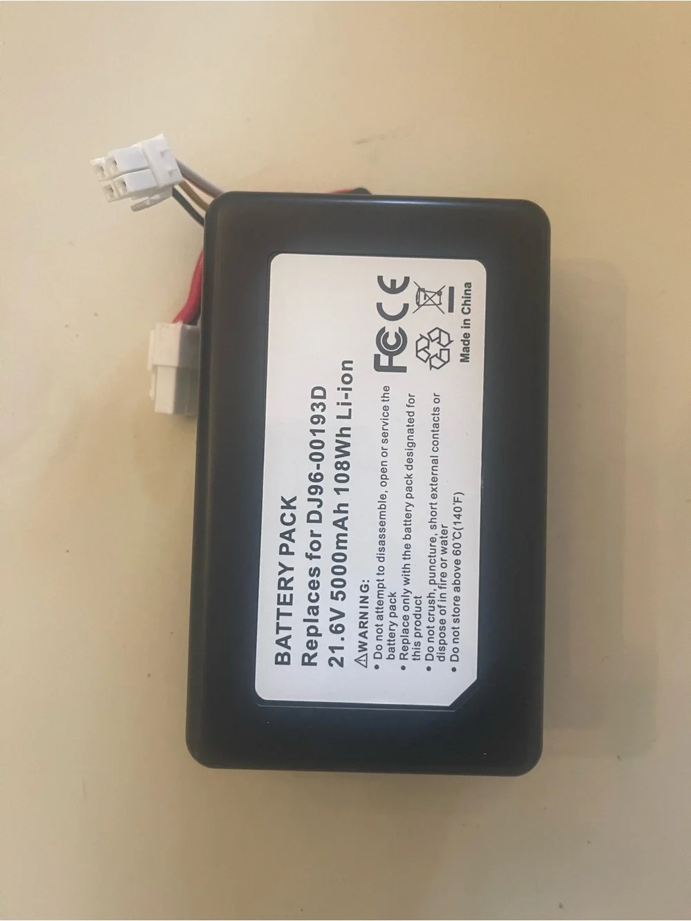 Fulpower 21.6V 5000mAh Li-ion Battery Pack